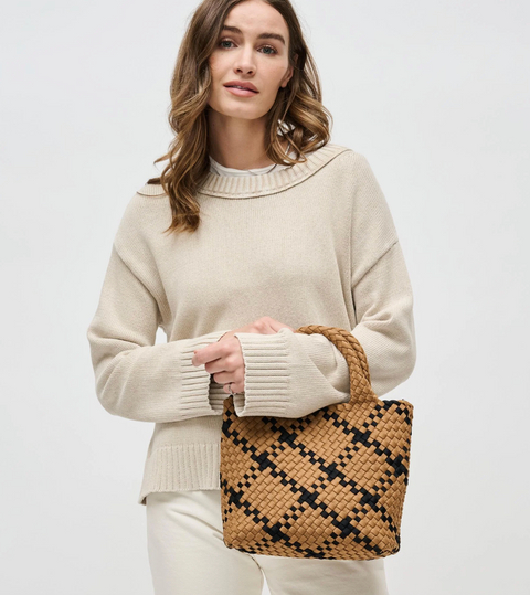 Sol and Selene Woven Neoprene Cross Body Bag - Skys The Limit Small