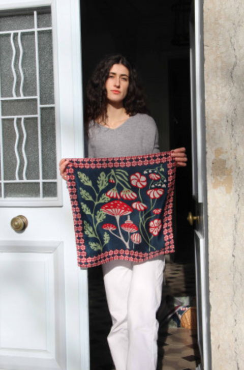 Les Belles Vagabondes Mini Alice Square - Marine Navy