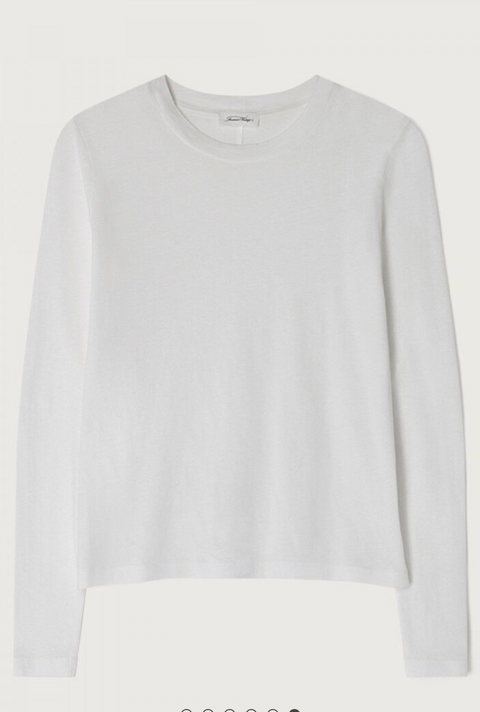 American Vintage Gami Long Sleeve T-Shirt - White