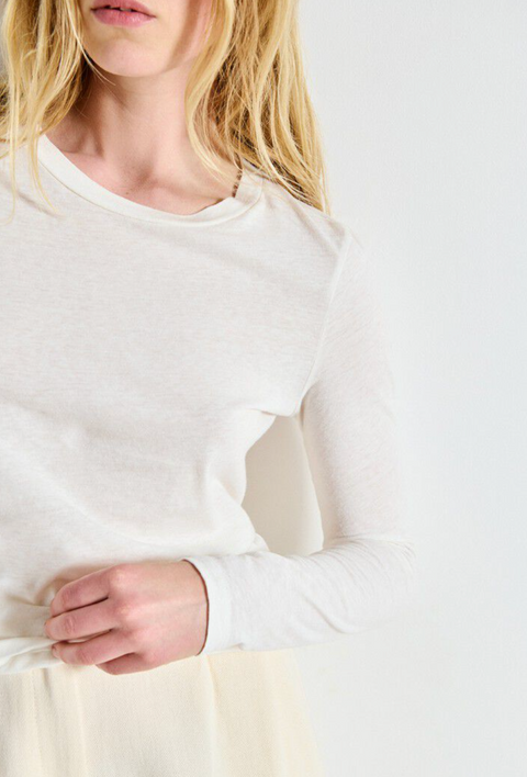 American Vintage Gami Long Sleeve T-Shirt - White