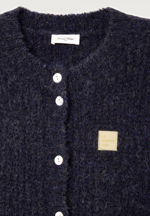 American Vintage East Sleeveless Knit Vest - Navy Melange