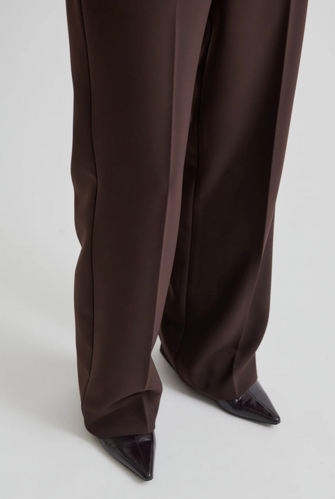 Second Female Fique Classic Trouser - Chocolate Plum