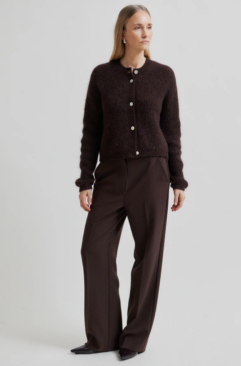 Second Female Fique Classic Trouser - Chocolate Plum
