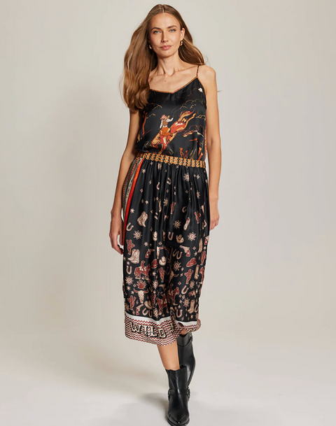 ME369 Vanessa Midi Skirt - Rodeo