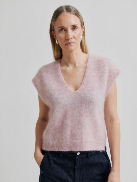 Second Female Camryn Knit Vest - Sepia Rose