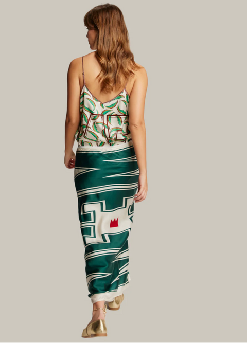 ME369 Blakely Slip Skirt - Sporty Jade