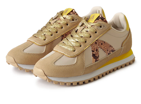 ASFVLT Gate Sneaker - Tan/Snake/Yellow