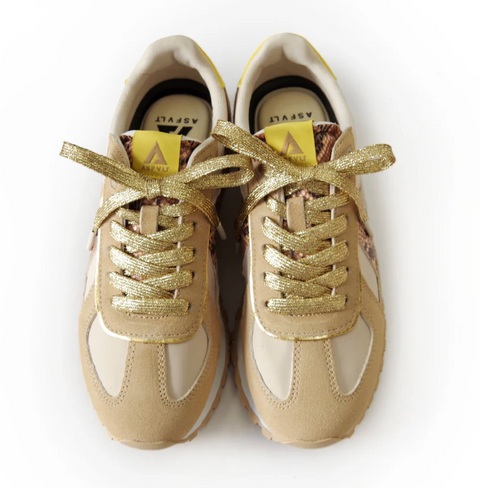 ASFVLT Gate Sneaker - Tan/Snake/Yellow