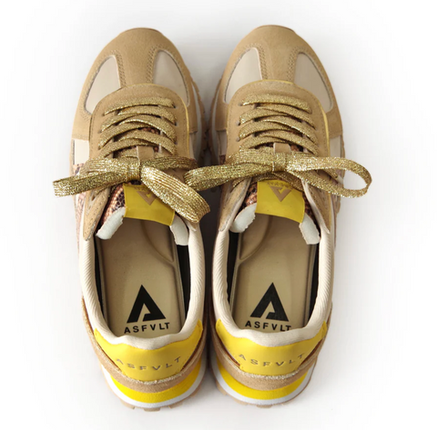 ASFVLT Gate Sneaker - Tan/Snake/Yellow