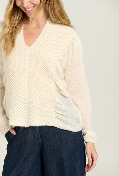 Sita Murt Cape Sweater - Ivory