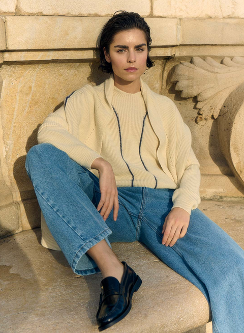 Sita Murt Oversized Cape - Ivory