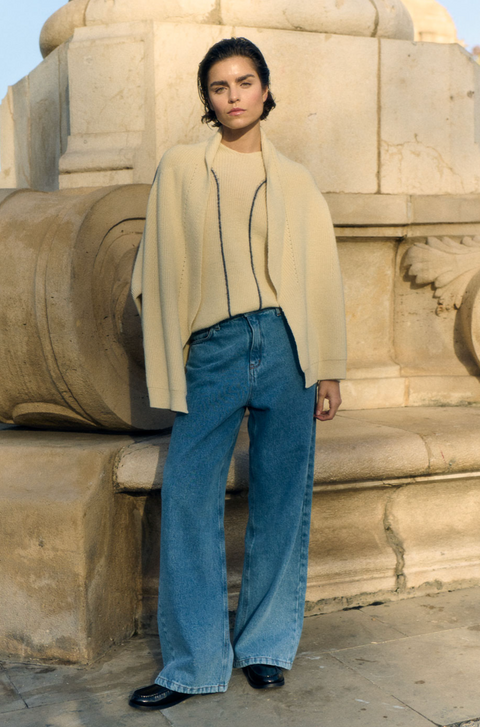 Sita Murt Oversized Cape - Ivory