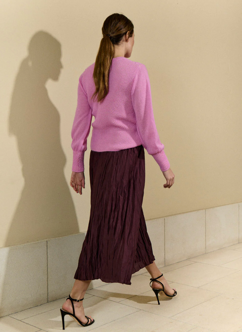 Sita Murt Crinkle Skirt - Burgundy