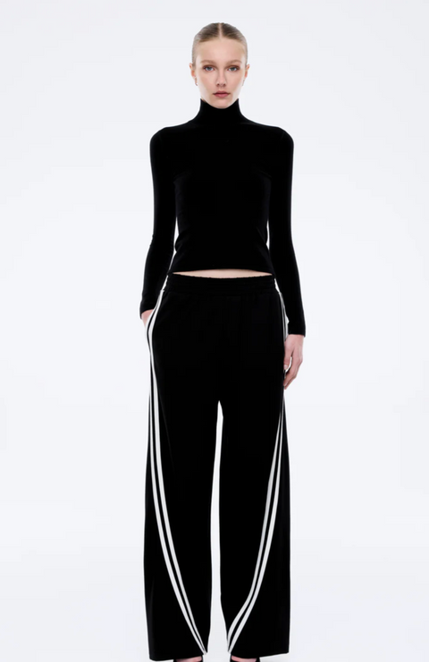 Ena Pelly Valentina Stripe Pant - Black/Off White
