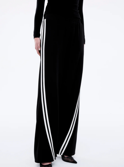 Ena Pelly Valentina Stripe Pant - Black/Off White
