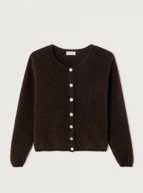 American Vintage Vitow Cardigan - Coffee Melange