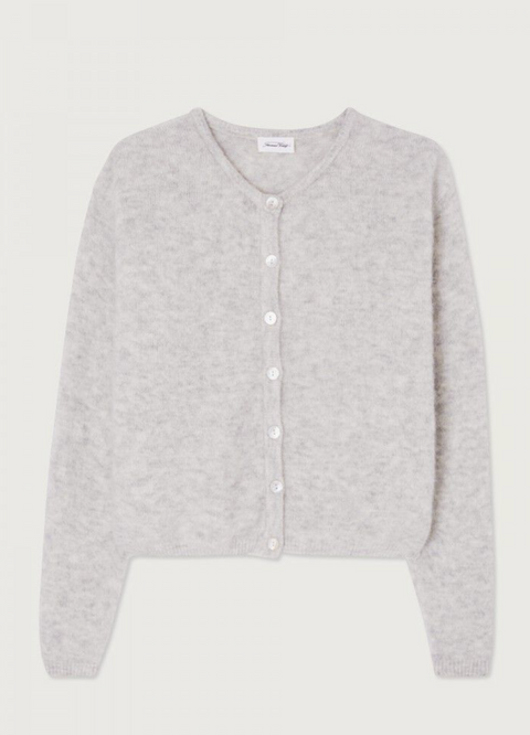 American Vintage Vitow Cardigan - Light Grey Melange