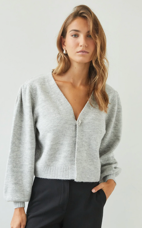 Charli London Hollie Cardigan - Silver Grey
