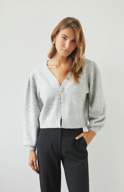 Charli London Hollie Cardigan - Silver Grey
