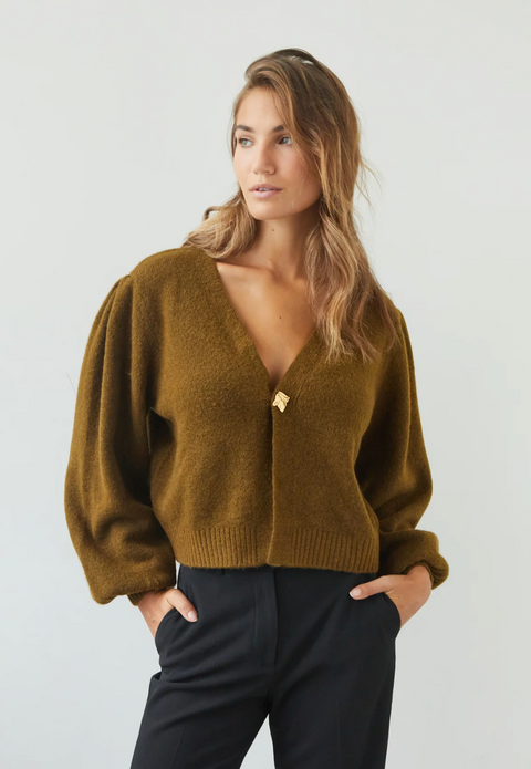 Charli London Hollie Cardigan - Khaki