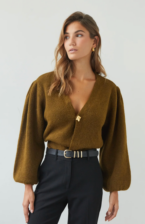 Charli London Hollie Cardigan - Khaki