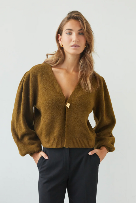Charli London Hollie Cardigan - Khaki