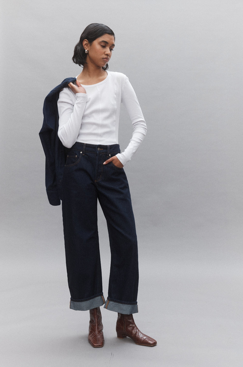 Nobody Denim Nadia Cuffed Jean - Pure Blue