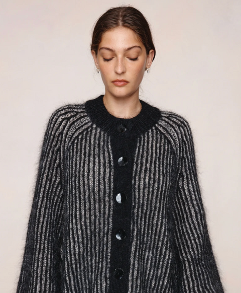 Marle Jasper Cardigan - Black/Greige
