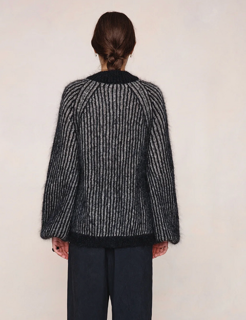 Marle Jasper Cardigan - Black/Greige