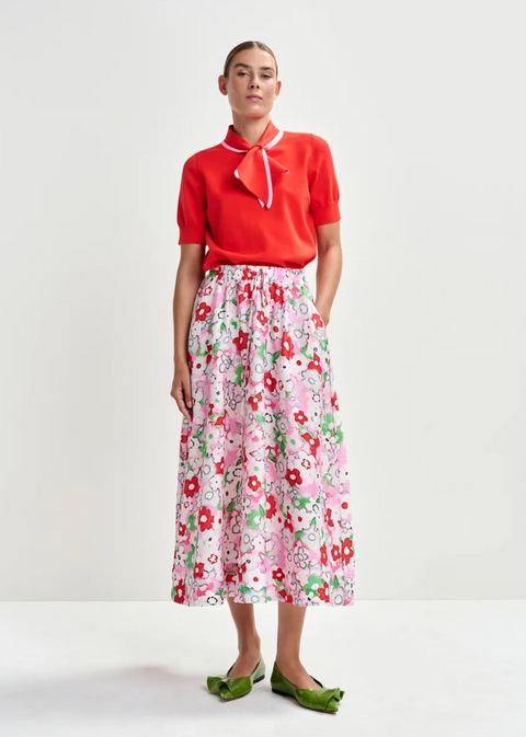 Essentiel Antwerp Julianne Flower Spill Skirt - Cotton Candy