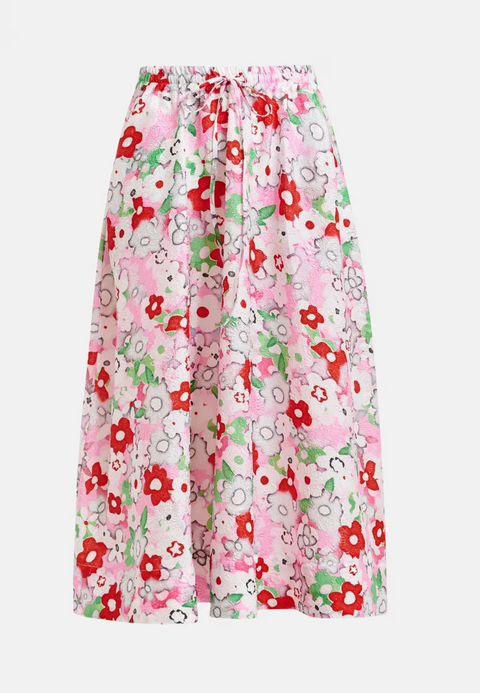 Essentiel Antwerp Julianne Flower Spill Skirt - Cotton Candy