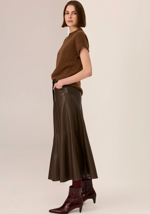 POL Clothing Astor Knit Top - Toffee