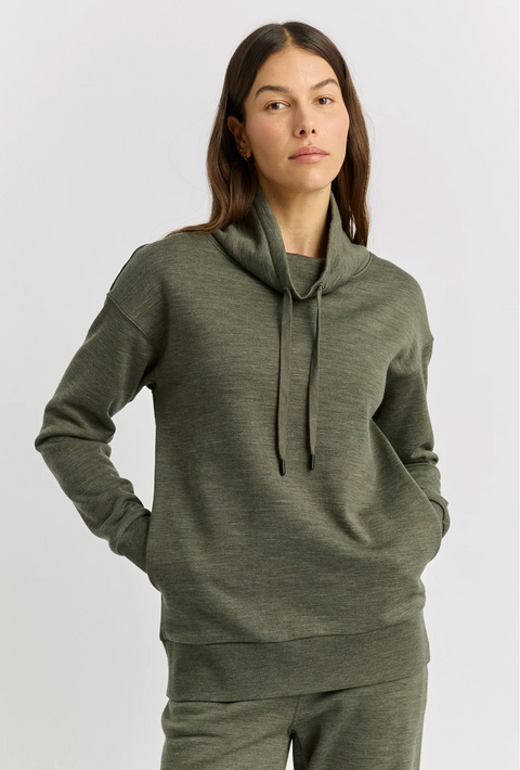 Toorallie Lounge Funnel Neck - Kale