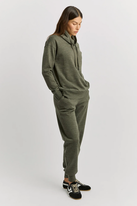 Toorallie Lounge Funnel Neck - Kale