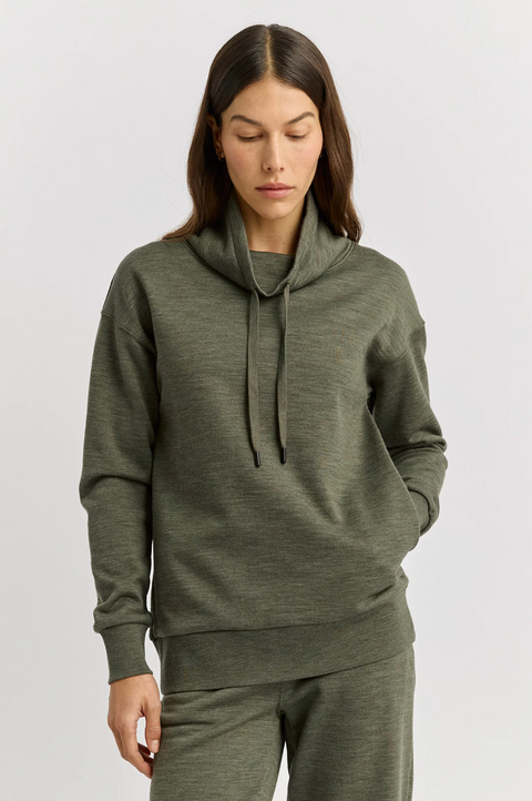 Toorallie Lounge Funnel Neck - Kale