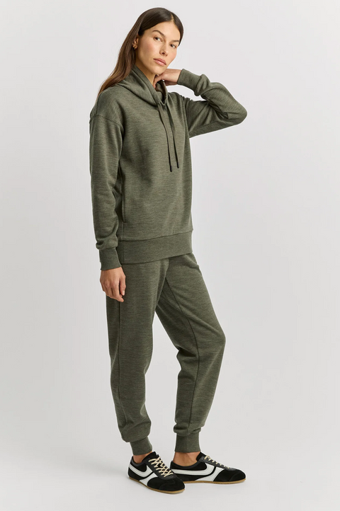 Toorallie Lounge Funnel Neck - Kale