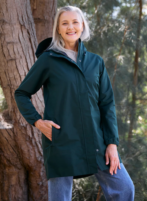 Amble Refuge Waterproof Jacket - Eucalyptus