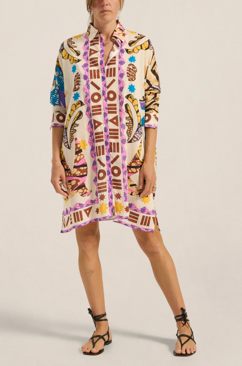 Ilio Nema Artemis Shirtdress - Jungle Print