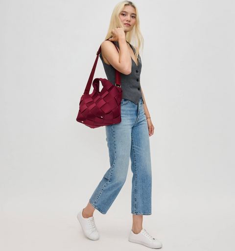 Sol and Selene Resilience Woven Neoprene Bag - Wine