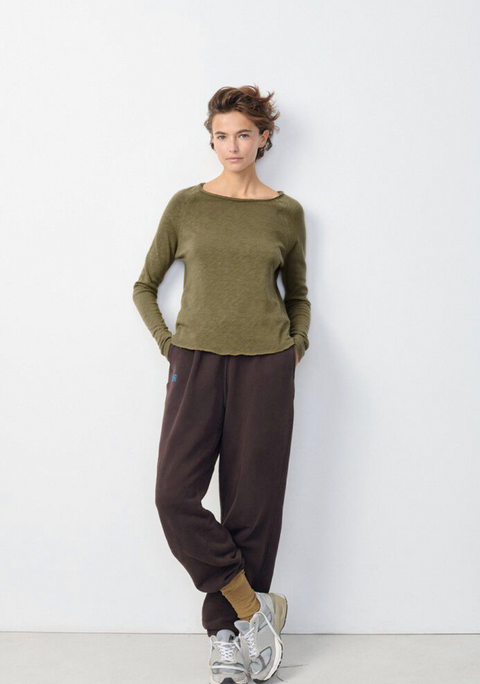 American Vintage Sonoma Long Sleeve Boatneck T-Shirt - Vintage Bush
