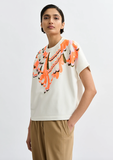 Essentiel Antwerp Jolies Sweatshirt - Off White/Multicolour