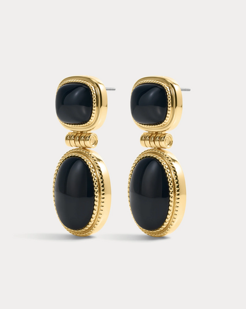 Luv AJ Midnight Mesa Drop Studs - Gold