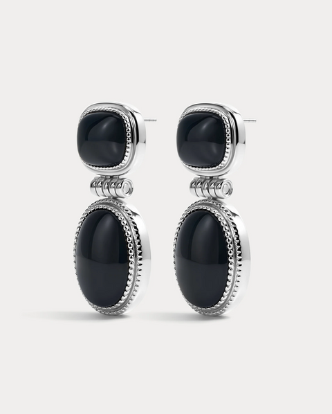 Luv AJ Midnight Mesa Drop Studs - Silver