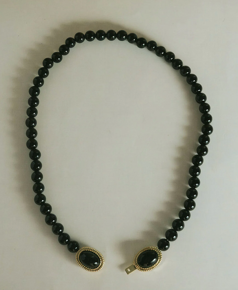 Luv AJ Midnight Mesa Beaded Necklace - Gold