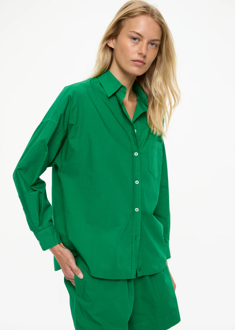 LMND Chiara Classic Long Sleeve Shirt - Green Hills