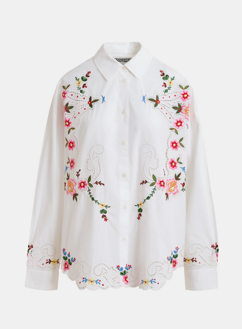 Essentiel Antwerp Jayme Embroidered Shirt - Off White