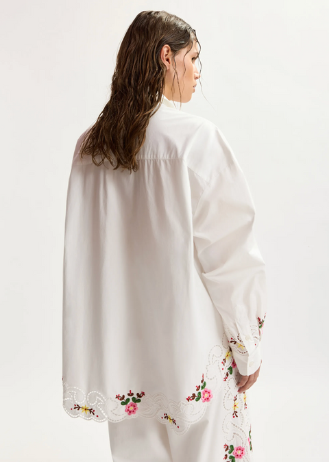 Essentiel Antwerp Jayme Embroidered Shirt - Off White