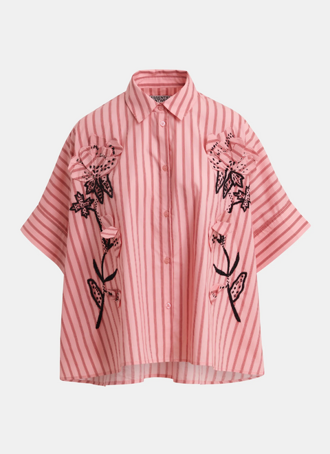 Essentiel Antwerp Jonkoe 3D Flower Shirt - Faded Plum