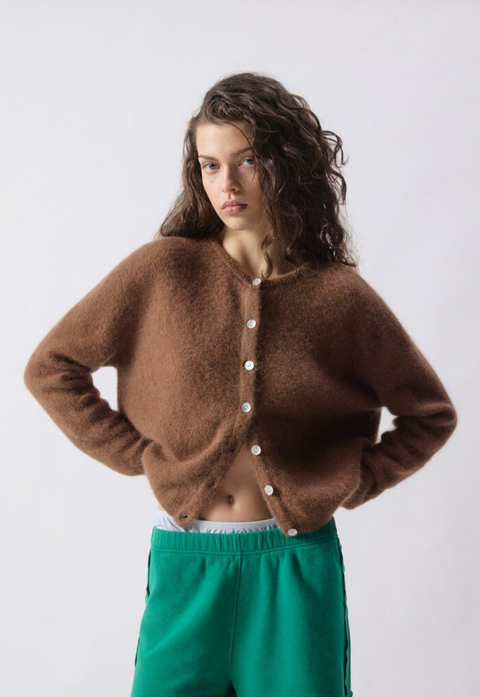 American Vintage Vitow Cardigan - Chocolate Melange