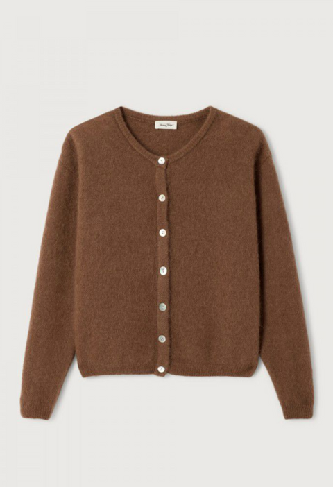American Vintage Vitow Cardigan - Chocolate Melange
